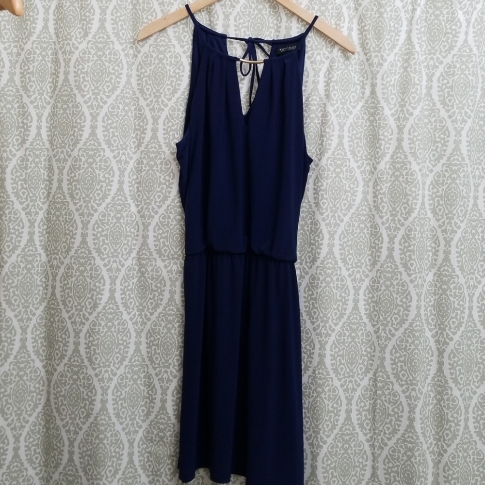 White House Black Market Navy blue dress size M